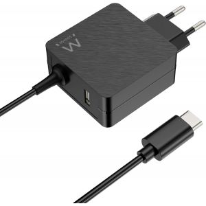 THEF-45W USB C, Chargeur Type C Alimentation Adaptateur pour MacBook Pro/Air, Lenovo,HP,ASUS, Acer,Huawei,Matebook,Xiaomi,Samsung, Tablettes,câble de 1,5 mètre,Prise USB-A supplémentaire, Noir - Neuf