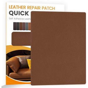 Teppd-Patch De Réparation En Cuir Brun Caramel, 21x28cm Patch Cuir Auto-Adhésif Rénovation, Simili Cuir Autocollant Pour Canapé De Siège De Voiture Meubles Vestes Sac - Neuf