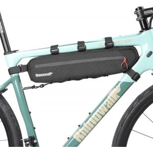 Sacoche pour cadre de v&eacute;lo,sacoche triangulaire imperm&eacute;able sous tube sup&eacute;rieur,pochette de rangement d'angle,accessoires de cyclisme et de v&eacute;lo de route,2,1 L,noir - Neuf