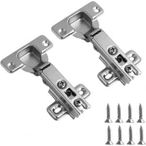 2 pi&egrave;ces 35mm 110&deg; Charni&egrave;res Porte de Cuisine Recouvrantes, Charni&egrave;re pour Porte de Placard,charniere invisible, charniere porte cuisine, Charni&egrave;re porte, Pour Meubles et R&eacute;novation - Neuf