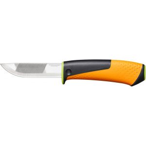 CHECARZHN--NO1-Couteau De Bricolage Pour Travaux Difficiles, Fourreau Avec Aigu ur Intégré, 21,9 Cm, Noir/Orange/Vert, 1023619 - Neuf