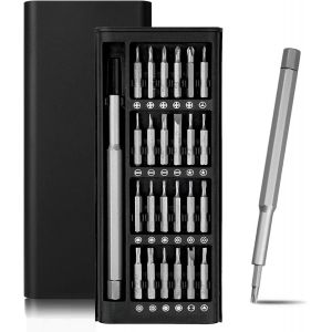 Kit Tournevis de Précision,Mini 24 en 1 Set Outils Portables,avec T2/T3/T4/T5/T6/T8/T10/T15,Cruciforme PH000/PH00/PH0/PH1/PH2,Triwing Y1,etc,pour la Réparation de Phone,Laptop,Caméra,Montres - Neuf