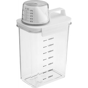Bhhbb-1800ml Distributeur Lessive Avec Verre Doseur,Multifunctional Distributeur De Lessive,Distributeur De Lessive, Peut Également Être Utilisé Pour Stocker Des Céréales. - Neuf