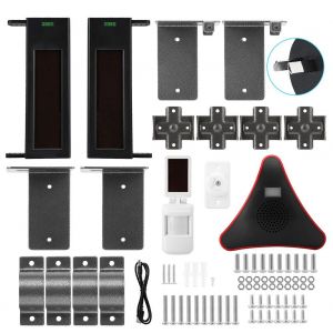 Alarme magnetique de porte solaire sans fil 433 MHz 110-240 V, detecteur sonore infrarouge (prise AU) - Neuf