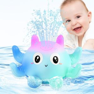 KAL-Jouets De Bain Bébé, Jouets De Douche À Induction Automatique, Jouets De Bain Lumineux Pour Bébé, Jeu D'Eau Poulpe De À Jet Pour Les Enfants, Baignoire Piscine Jouets De Bain1 2 3 4 Ans Garçons F - Neuf