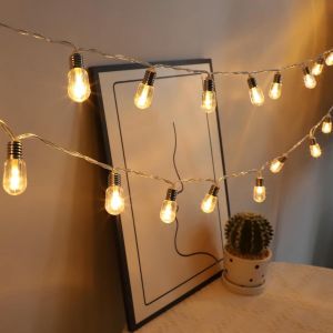 Guirlande Lumineuse Led,Guirlande Led À Pile,Guirlandes Lumineuses Chambre Avec 20 Led Mini Ampoule,Fairy Lights Pour Intérieur,Extérieur,Fêtes,Noël,Mariages,Décoration Intérieure - Neuf