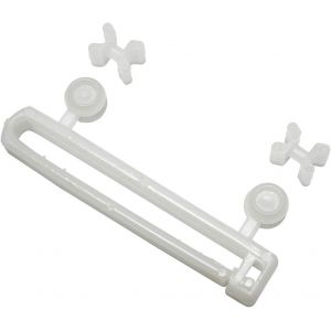 Glissières à disques avec glisseurs en Forme de X et Anneaux,Paquet de 10,Plastique,Longueur: 5.9 cm,Blanc - Neuf