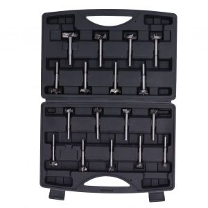 XYONG Lot de 17 forets Forstner en acier au carbone pour diverses taches, outils de menuiserie de 15 a 40 mm - Neuf