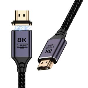 magnetique Cable HDMI 8K - C&acirc;ble HDMI 2.1 1m magn&eacute;tique haute vitesse 8K &agrave; 60 Hz pour ordinateur portable, TV HD, Blu-ray, PS5, Xbox Series, Switch - Neuf