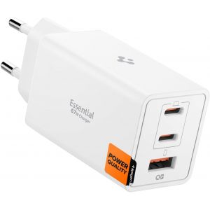 KALANKA-ArcStation Essential 67W Chargeur USB C & A Rapide [3Ports&Compact] GaN Prise Chargeur PD 3.0/PPS Compatible avec iPhone 16 16e 15 iPad MacBook Pro 13" Samsung S25 Ultra Pixel 10 Pro XL - Bla - Neuf