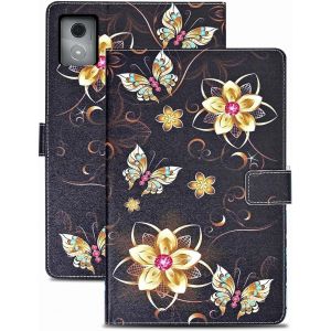 Coque Lenovo Idea Tab Pro 12,7 Pouces 2025 Tb-373fu Tb-375fc Housse En Cuir Pu Portefeuille Etui De Protection Pour Lenovo Idea Tab Pro 12.7 Pouces 2025 Papillon D'or - Neuf