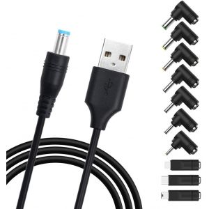 Remplacable USB Cable vers 5V DC Adaptateur Connecteur Chargeur 5.5 * 2.1mm pour Aspirateur Scanner Haut-Parleur Balance de Poids Tablette Arbre de Noil &agrave; LED Projecteur Distributeur d'eau. - Neuf