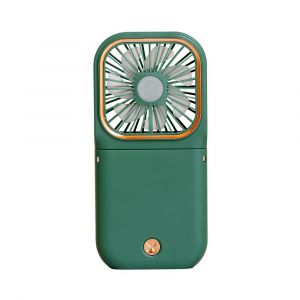 Ventilateur de bureau pliable rechargeable USB, blanc, mains libres, avec support pour téléphone portable, batterie externe, ventilateur personnel multifonctionnel - Neuf