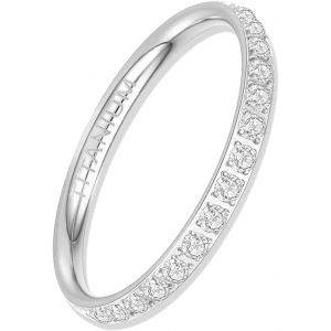 Tianyi-Eternity Bague De Fiançailles 2mm Bague Anniversaire En Titane Promesse Mariage Promesse Bande Pour Femme Homme Avec Oxyde De Zirconium Anneau Or Argenté 49 À 62 - Neuf