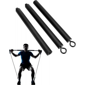 Barre De Bandes De R&eacute;sistance-Barre De Pilates-108 Cm-Charge Maximale 360 Kg-Pour La Musculation &Agrave; La Maison Et Au Gymnase (Barre D&eacute;tachable X3) - Neuf