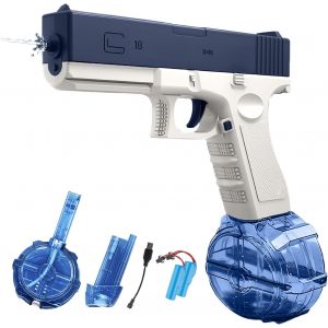 Wasserpistole, 434+58ml Réservoir D'eau, Automatische Wasserpistole, Water Gun Kids, Adapté Aux Fêtes, Jeux D'eau, Plage, Camping, Parcs (Bleu) - Neuf