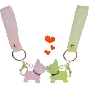 KAL-2 Pièces Animaux Porte-Clésamoureux Porte-Cléspour Pendentif Portefeuille, Clé De Voiture, Clé De Porte. - Neuf