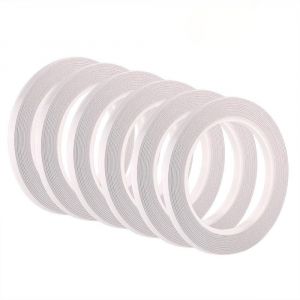 6 Rouleaux Ruban Adh&eacute;sif Double Face Ruban Adh&eacute;sif Pour La Couture,L'artisanat,Le Travail Manuel,6mm X 25 M&egrave;tres Chaque Rouleau - Neuf