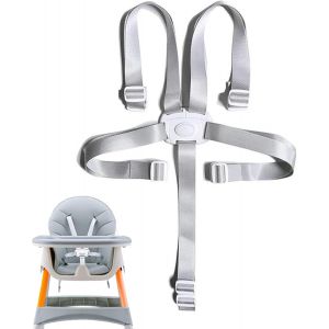 Harnais Chaise Haute Bebe,Poussette Enfant Sécurité Sangle Universel Stroller Confort Relax Rechange Protège Accessoires Caddie Siege Securite Laisse,Pour Chaises Hautes Bébés Landau (Blanc) - Neuf