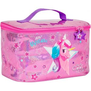 Lunchbox Fille Avec Licorne Sirène - Lunch Box Enfant Fillette 3 4 5 6 Ans Ecole Primaire Maternelle - Sac Repas Isotherme Lavable Pour Camping Pique Nique - Lunchbag Rose Argent (Licorne) - Neuf