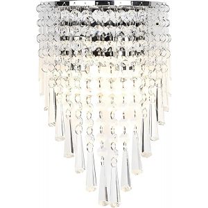 Ulteronixshop-Applique Murale Rideau En Cristal De Haute Qualit&eacute;, Classique Mur Luminaire En Or Terminer Pour Nuit Aisle Salon (Argent) - Neuf