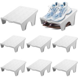 KGABERY-Lot De 8 Organiseurs De Chaussures Antidérapants-Double Couche-Pour Entrée,Couloir,Chambre À Coucher-25x22x11,5 Cm - Neuf