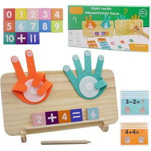 ChenQuanSarl-Jouets De Comptage En Bois Jouet Chiffre D'Apprentis Éducatif Pour Enfants 3+ Ans Jouet Montessori Mathématiques Ajout & Soustraction Pour Garçon Et Fille Cadeau Danniversaire Et Noël - Neuf