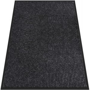 SUBZONAL-Zerbino d'Ingresso Interno Ed Esterno 120 x 180 cm, Tappeto Resistente Con Fondo Antiscivolo, Tappeto Assorbente Antisporco per CASA, Ufficio o USO Commerciale, Noir - Neuf