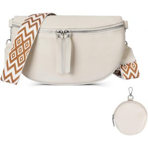 KALANKA-Sac Banane Femme Cuir Sac a Bandouliere Femme Petit Sac a Main Bandouliere Femme avec 3.5cm Large Sangle Sac Bandouliere et Porte-monnaie - Neuf