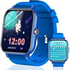 Montre Connectée Enfant Garcon Fille, Montre Intelligente Enfants 14 Jeux - Podomètre, Musique, Réveil, Moniteur Sommeil, 20+ Modes De Sport, Smartwatch Cadeau Fille Jouet 3 4 5 6 7 8 9 10 11 12 Ans - Neuf