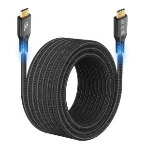 CMWX-C&acirc;ble USB C 3.2 Gen 2 20Gbps, Type C 4K@60Hz UHD Video 5A/240W PD3.1 Fast Charge Cord with E-Marker Compatible with Thunderbolt 3/4 MacBook pro Samsung Galaxy Pixel Dell Monitor etc (3M) - Neuf