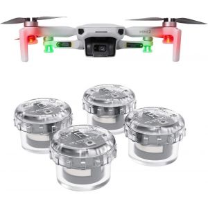 Checarzhn--No1-4 Pcs Lampes Vol De Nuit Pour Dji Mini 4 Pro Mini 3 Pro Mavic 3 Mavic 3 Cine Air 2s Fpv Mini 2 Air 2 Air Mavic Pro 2 Clignotants Colorés Feux D'avertissement Veilleuse Lampe Lumiere-Motutech - Neuf