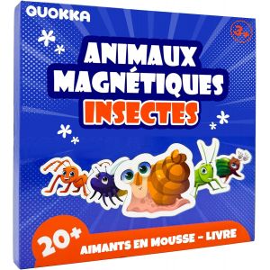 KAL-Jeu Magnétique Enfant 3 4 Ans - 20+ Pièces Puzzle Magnétique Enfant 1 2 Ans - Jeux De Voyage Avec Livret Extra-Long - Jouets D'Insectes Pour L'Avion - Cadeau Pour Garçons Et Filles De 3 À 5 - Neuf