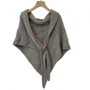 Châle Triangle Multifonctionnel Pour Dames Tricoté Épaule Wrap Avec Pu Strap Buckle Pour Tout - Neuf