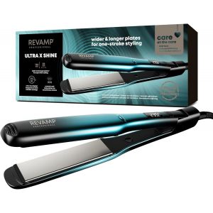 Ultra X Shine Lisseur Céramique - Fer À Lisser Plaques Larges Pour Cheveux Longs, Épais, Boucles - Chauffe Ultra Rapide, Lisseur Professionnel - Neuf