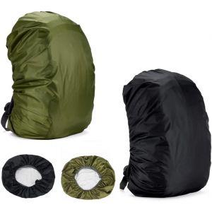 Jgd-Lot De 2 Housses De Pluie Imperm&eacute;ables Pour Sac &Agrave; Dos, Housse De Sac &Agrave; Dos Imperm&eacute;able R&eacute;glable De 45 &Agrave; 50 L, Housse De Pluie Pour Camping, Randonn&eacute;e, Chasse, Voyage, V&eacute;lo Et Plus Encore - Neuf
