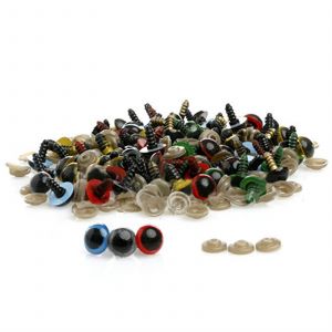 100 Pcs 8-20mm Yeux De S&eacute;curit&eacute; En Plastique Pour Ours En Peluche Poup&eacute;e Marionnette Animale Artisanat Diy_Mixed Color_18mm - Neuf