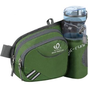 BNHGO-Sac Banane Homme et Femme Sacoche Banane de Sport Ceinture de Course avec Porte Bouteille - Neuf
