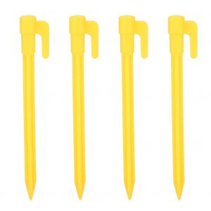 Piquet De Tente De Camping En Plein Air, Piquet De Fixation Robuste Et Coupe-Vent, Piquet De Tente Jaune - Neuf