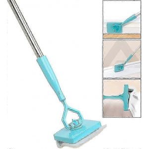 Outil de nettoyage de plinthes à poignée longue réglable avec 2 tampons réutilisables pour le nettoyage des moulures Conception sans flexion - Neuf