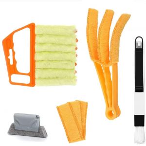 Lot de 5 brosses de Nettoyage pour Stores - pour Les Coins, la Salle de Bain, la Cuisine, Le Nettoyage des Carreaux - pour fen&ecirc;tre, climatisation, plumeau de poussi&egrave;re, Nettoyage de la salet&eacute; - Neuf