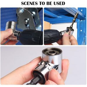 DUON-Jeu D'Adaptateurs À Douilles À 8 Chiffres (1/4,3/8,1/2 Po) Et Adaptateur De Tournevis À Angle 1X (1/4 Pouce, Poignée Hexagonale) - Neuf