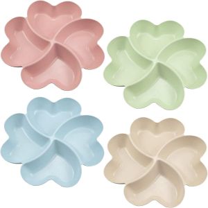 Plateau &Agrave; Snacks En Forme De C?ur &Agrave; 4 Compartiments - Neuf