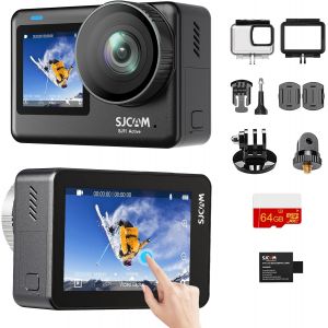 Mevronisshop-Sj11 Bundle-Cam&eacute;ra D'action Double &Eacute;cran,Portable,Anti-Tremblement,Camera Sportive 30 M Imperm&eacute;able,Enregistrement 100 Minutes,Cam&eacute;ra D&iquest;Action 4k Id&eacute;ale Pour Une Utilisation Quotidienne, - Neuf