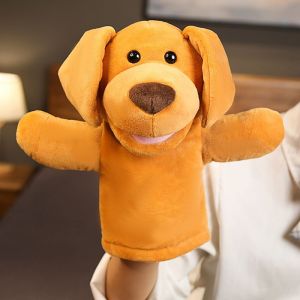 Peluche pour chien, marionnette &agrave; main, simulation de chien, jouet r&eacute;aliste, jeu de r&ocirc;le mignon, jouets &eacute;ducatifs interactifs pour enfants, jouets animaux - Neuf