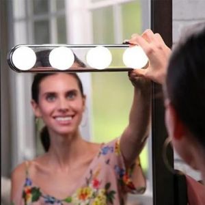 4 Ampoule Led Maquillage Miroir Lumière Ventouse Installation Coiffeuse Coiffeuse Lumi Ère Lampe Murale - Neuf