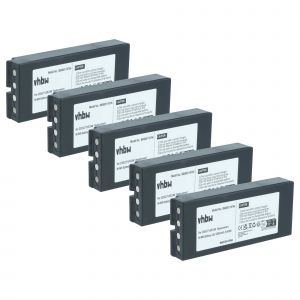 vhbw 5x Batterie remplacement pour Ikusi BT24IK, BT20K, 2305271 pour op&eacute;rateur t&eacute;l&eacute;commande industrielle (2000mAh, 4,8V, NiMH) - Neuf