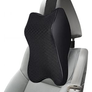 Eryi-Appuie Tete Voiture,Oreillers De Cou Appuie Tete Voiture Avec Mousse À Mémoire,Coussin Nuque Pour Soutien De Cou,Respirant Noir - Neuf