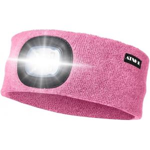 Led Sport Bandeau,Rechargeable Par Usb Ultra-Lumineux 4 Lampe,Elastique Antidérapant Bandeau Cheveux Sueur Absorbant Pour Running Basketball Yoga Cyclisme Fitness - Neuf