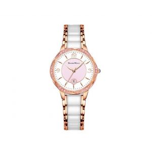 Montre À Quartz Pour Femme R014 Avec Calendrier, Lumineuse, Étanche, Bracelet En Céramique Et Acier Inoxydable - Neuf